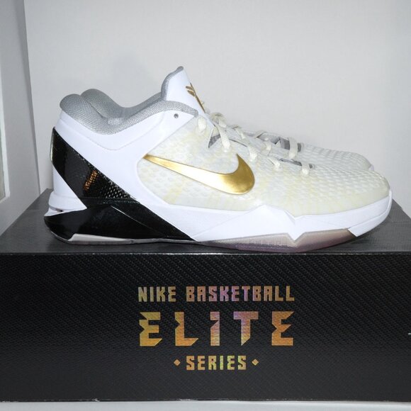 Nike Zoom Kobe VII 7 System Elite 2012 511371-100 White Metallic Gold US 11 DS - Picture 6 of 13